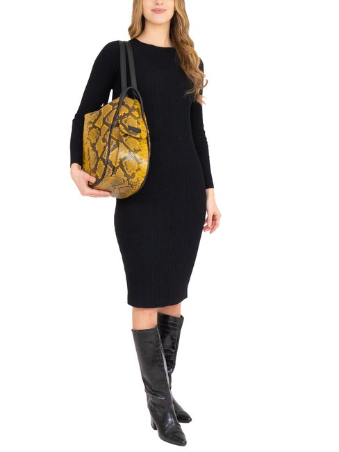 TRIO Python leather satchel backpack brown python - Women’s Bags