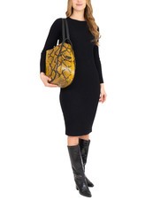 LESAC TRIO Python leather satchel backpack brown python - Women’s Bags - 4