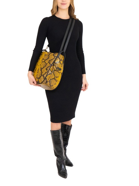 TRIO Python leather satchel backpack brown python - Women’s Bags