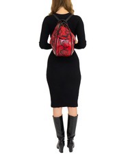 LESAC TRIO Python leather satchel backpack red python - Women’s Bags - 5