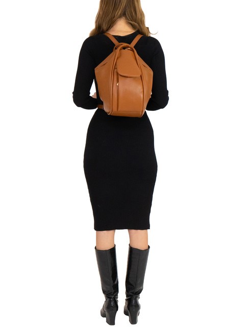 TRIO  Hammered leather satchel backpack leather25 - Women’s Bags