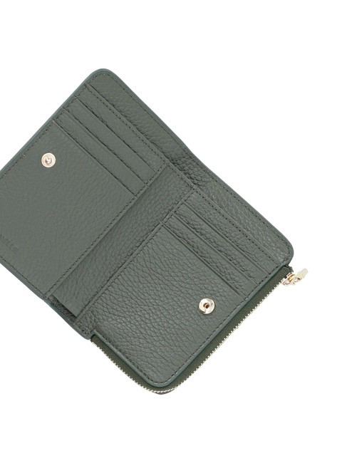 METALLIC SOFT Small leather wallet seaweed - Women&rsquo;s Wallets