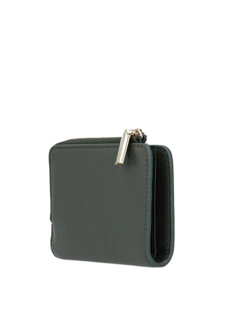 METALLIC SOFT Small leather wallet seaweed - Women&rsquo;s Wallets