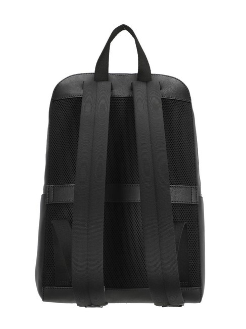 DAMIANO Leather backpack for 14" laptop black / dark matte ruthenium - Laptop backpacks