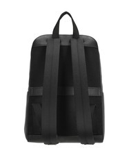 THE BRIDGE DAMIANO Leather backpack for 14" laptop black / dark matte ruthenium - Laptop backpacks - 5