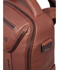 PIQUADRO CRONUS  13" Laptop Backpack, Leather BROWN - Laptop backpacks - 3