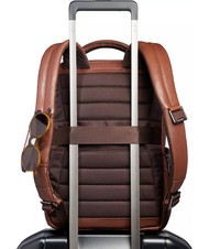 PIQUADRO CRONUS  13" Laptop Backpack, Leather BROWN - Laptop backpacks - 4