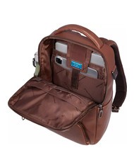 PIQUADRO CRONUS  13" Laptop Backpack, Leather BROWN - Laptop backpacks - 5