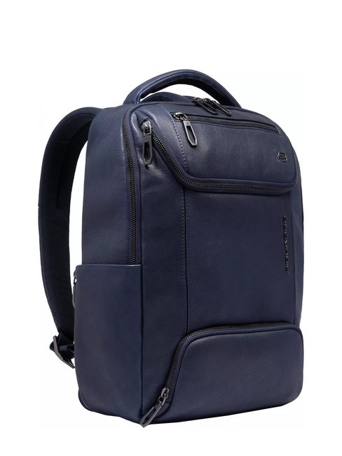 CRONUS  13" Laptop Backpack, Leather blue - Laptop backpacks