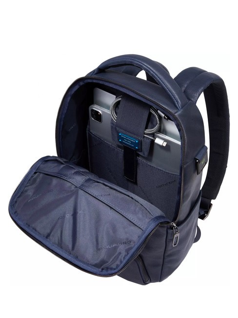 CRONUS  13" Laptop Backpack, Leather blue - Laptop backpacks