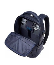 PIQUADRO CRONUS  13" Laptop Backpack, Leather blue - Laptop backpacks - 5