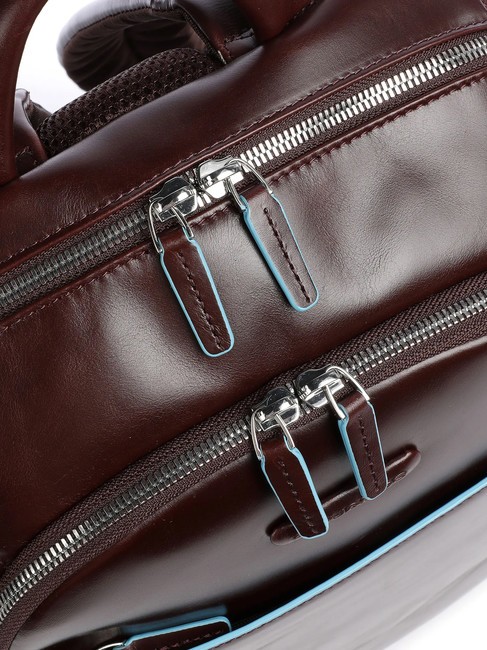 backpack BLUE SQUARE line, leather MAHOGANY - Laptop backpacks