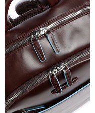 PIQUADRO backpack BLUE SQUARE line, leather MAHOGANY - Laptop backpacks - 3