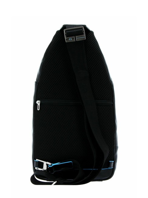 BLUE SQUARE Leather one-shoulder backpack Black - Over-the-shoulder Bags for Men