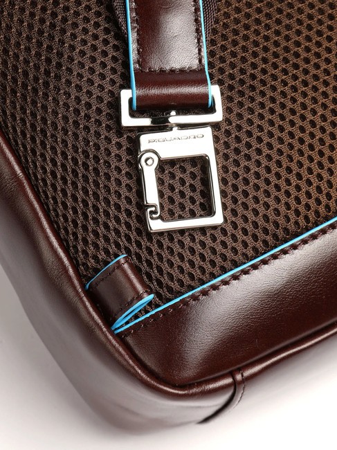 BLUE SQUARE Leather one-shoulder backpack MAHOGANY - Over-the-shoulder Bags for Men