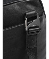 PIQUADRO HARPER Leather bag for iPad 11 Black - Over-the-shoulder Bags for Men - 3