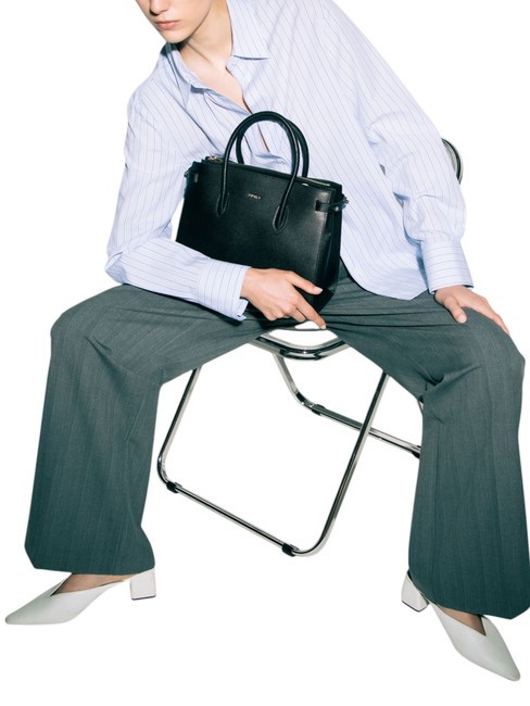 GARDENIA Andromeda print leather handbag Black - Women’s Bags