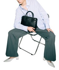 FURLA GARDENIA Andromeda print leather handbag Black - Women’s Bags - 3