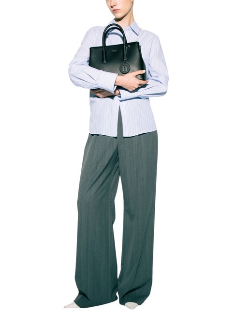 TESSA Andromeda Print Leather Tote Bag Black - Women’s Bags