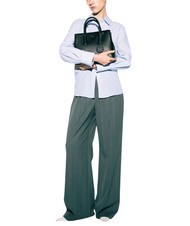 FURLA TESSA Andromeda Print Leather Tote Bag Black - Women’s Bags - 3