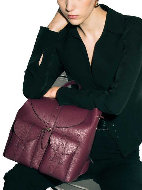 GARDENIA Keria Print Leather Backpack Red currant - Women&rsquo;s Bags