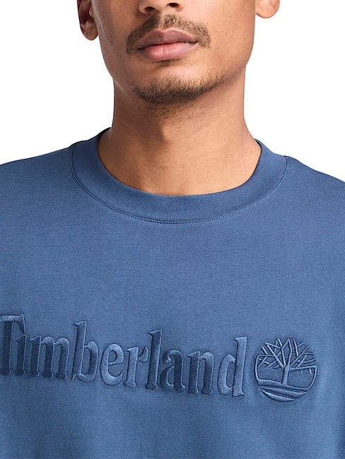 EMBROIDERY TONAL Cotton T-shirt dark denim - T-shirt