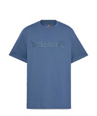 TIMBERLAND EMBROIDERY TONAL Cotton T-shirt dark denim - T-shirt - 4