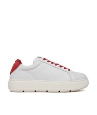 LOVE MOSCHINO BOLD 40 Leather sneakers White Red - Women&rsquo;s shoes - 2