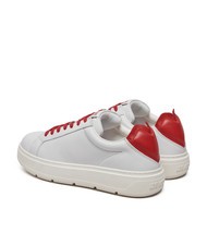 LOVE MOSCHINO BOLD 40 Leather sneakers White Red - Women&rsquo;s shoes - 3