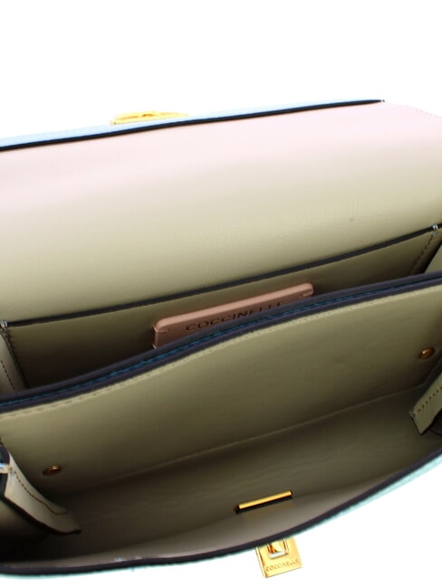 ARLETTIS  Mini shoulder bag, in leather blue aquarelle - Women’s Bags