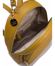 COCCINELLE ALPHA Round leather backpack with pocket lemongrass - Women’s Bags - 3