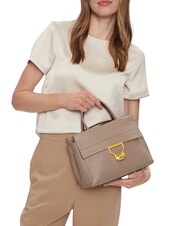 COCCINELLE ARLETTIS Hammered leather handbag warm taupe - Women&rsquo;s Bags - 5