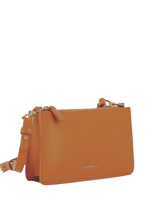 ARYA TEXTURED Shoulder bag in leather paprika - Women’s Bags