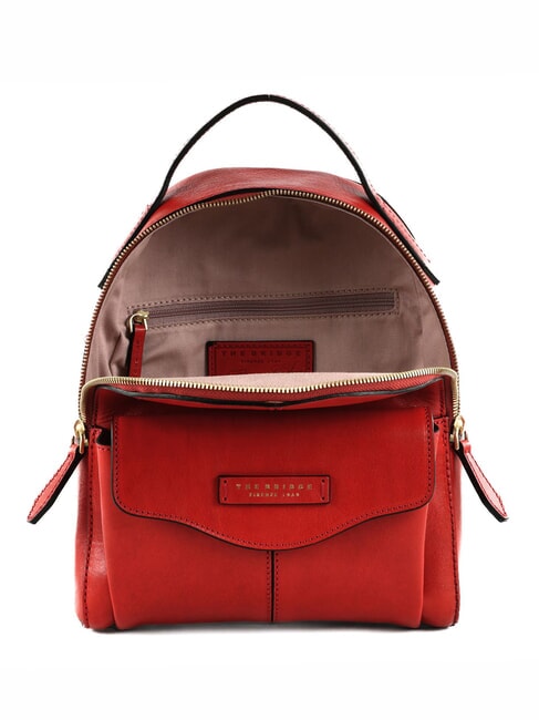 GLORIA Leather backpack with pocket burnt orange abb. gold - Women&rsquo;s Bags