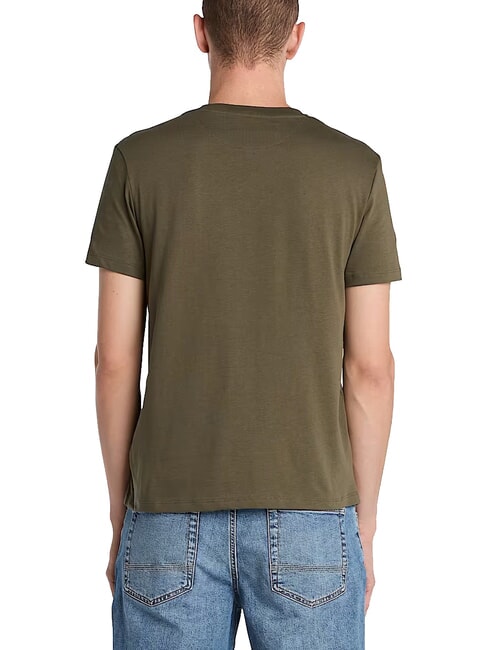 SS DUNRIVER CREW Cotton T-shirt leaf green-cassel earth - T-shirt
