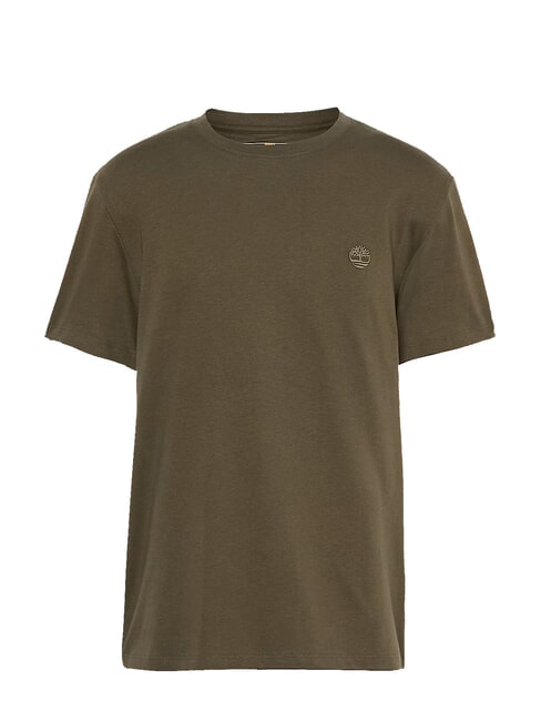 SS DUNRIVER CREW Cotton T-shirt leaf green-cassel earth - T-shirt