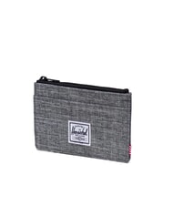 HERSCHEL OSCAR Flat card holder with coin purse RAVEN CROSSHATCH - Men’s Wallets - 2
