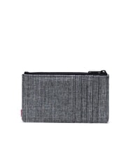 HERSCHEL OSCAR Flat card holder with coin purse RAVEN CROSSHATCH - Men’s Wallets - 3
