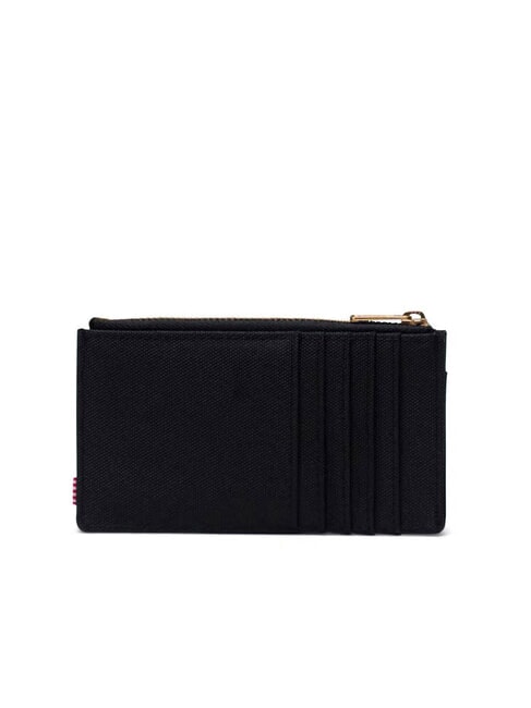 OSCAR Flat card holder with coin purse BLACK - Men’s Wallets