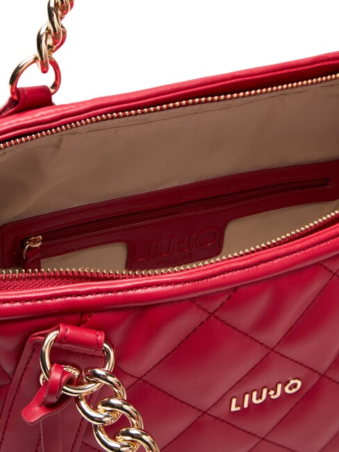 KATE Quilted bag with chain handles Pompeian red - Women’s Bags