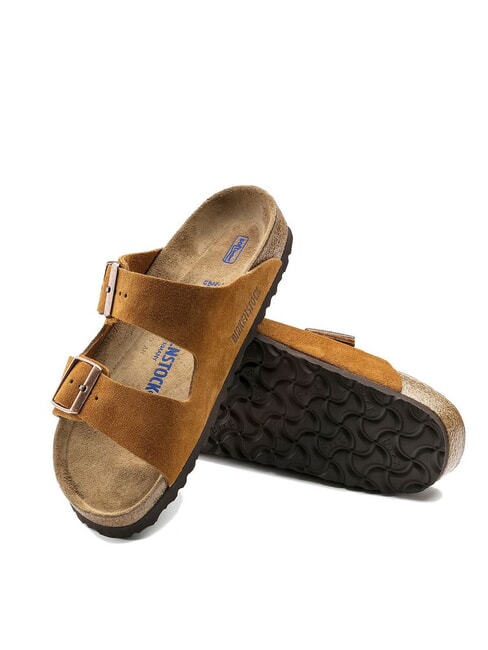 ARIZONA Suede leather slipper sandal mink - Unisex shoes
