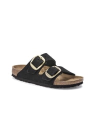 BIRKENSTOCK ARIZONA BIG BUCKLE Nubuck leather slipper sandal black - Women’s shoes - 3