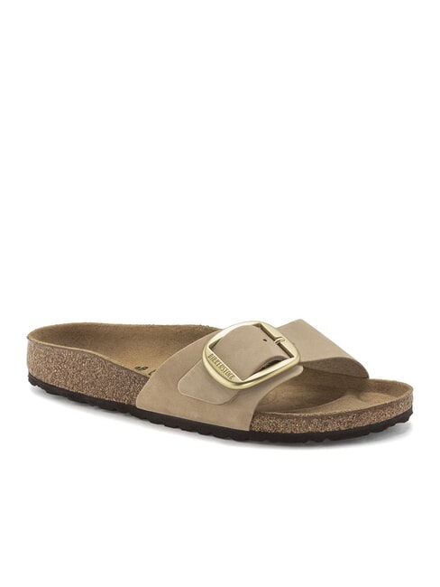 MADRID BIG BUCKLE Nubuck leather slipper sandcastle - Women&rsquo;s shoes