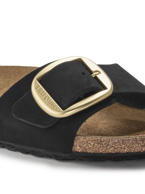 MADRID BIG BUCKLE Nubuck leather slipper black - Women&rsquo;s shoes