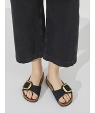 BIRKENSTOCK MADRID BIG BUCKLE Nubuck leather slipper black - Women’s shoes - 7