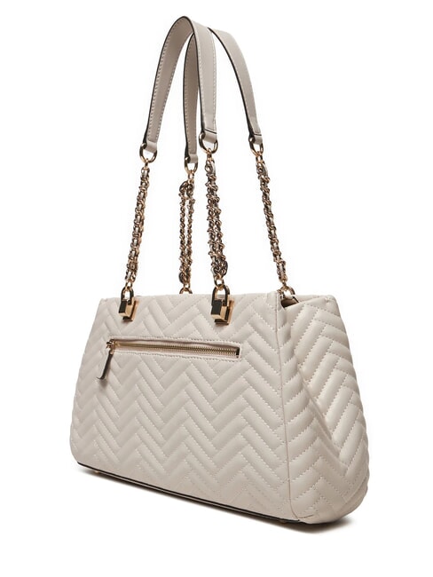 ANNING Quilted bag with chain handles STONE - Women’s Bags