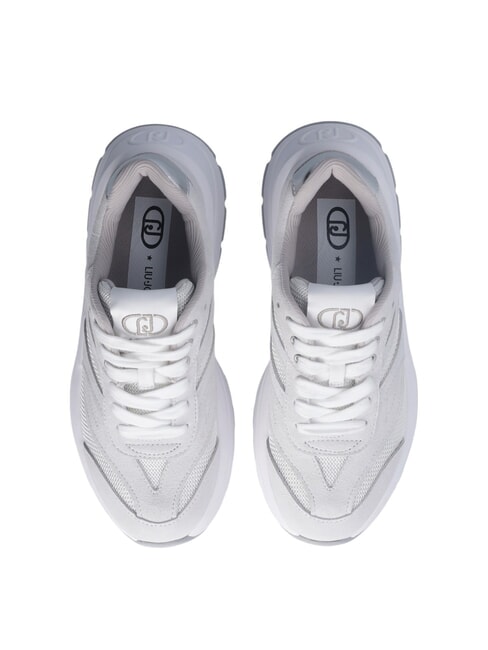 EVA 03 Suede and bright mesh sneakers offwhite/whi - Women’s shoes