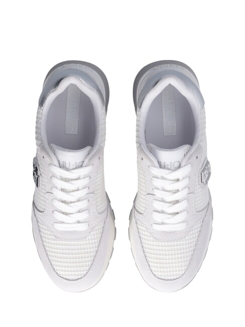 AMAZING 25 Suede and mesh sneakers white/silver - Women&rsquo;s shoes