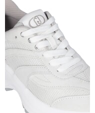 LIUJO EVA 03 Suede and bright mesh sneakers offwhite/whi - Women&rsquo;s shoes - 4