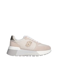 LIUJO AMAZING 25 Suede and mesh sneakers sand/light gold - Women&rsquo;s shoes - 2